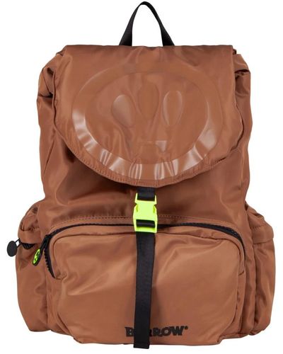 Barrow Nylon-rucksack mit lächeldruck - Braun