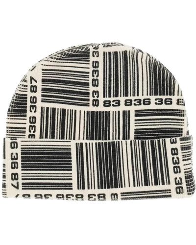 VTMNTS Monogram barcode beanie hat - Schwarz