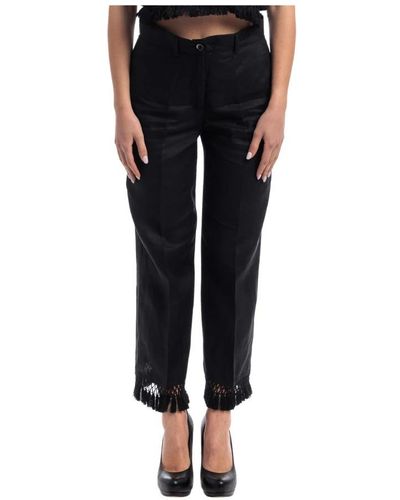 Seventy Cropped Trousers - Black