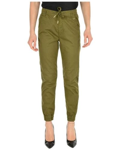 Yes-Zee Slim-Fit Trousers - Green