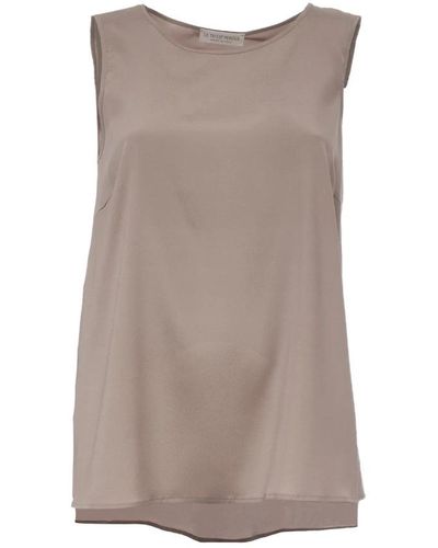 Le Tricot Perugia Sleeveless Tops - Brown