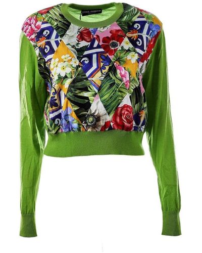 Dolce & Gabbana Round-Neck Knitwear - Green
