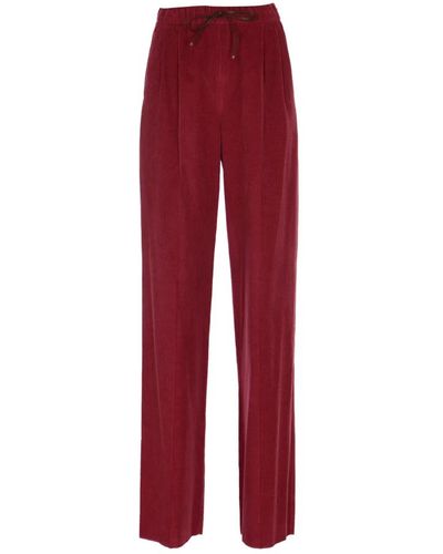 Max Mara Leather Trousers - Rot