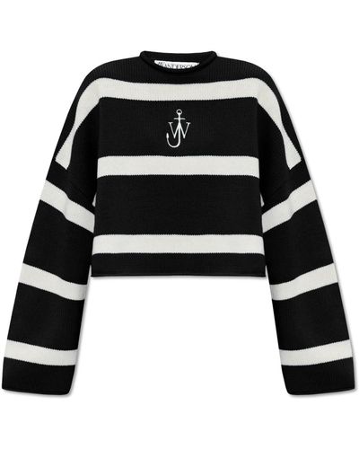 JW Anderson Suéter de lana con logo - Negro