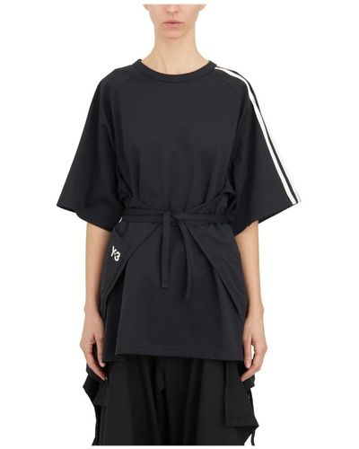 Y-3 Kimono stil t-shirt - Schwarz