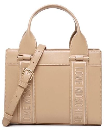 Love Moschino Tote Bags - Natural