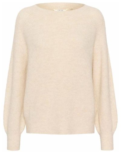 Cream Knitwear > round-neck knitwear - Neutre