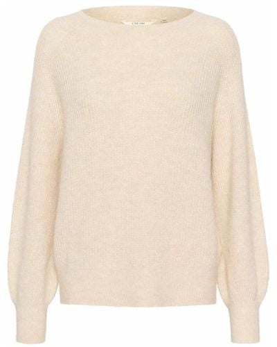 Cream Round-neck knitwear - Neutro