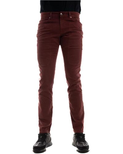 Jeckerson Straight Trousers - Red