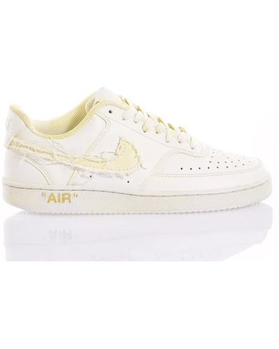 Nike Handgemachte gelbe sneakers - Weiß