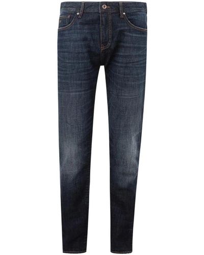 Armani Exchange Jeans in cotone blu per uomo