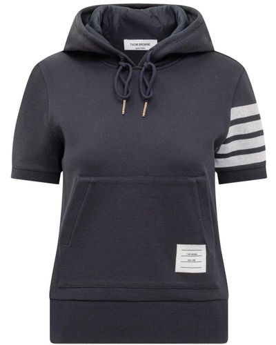 Thom Browne Ss hoodie sweatshirt - Blu