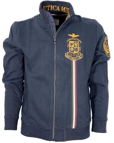 Aeronautica Militare Herren Centenary e Sweatshirt - Blau