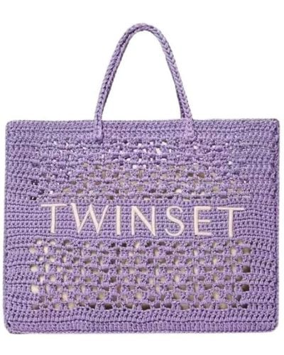 Twin Set Tote Bags - Purple