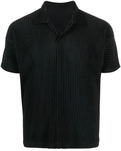 Issey Miyake Polo Shirts - Black