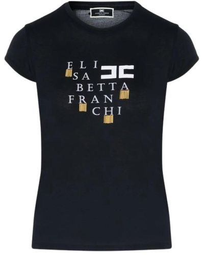 Elisabetta Franchi T-Shirts - Black