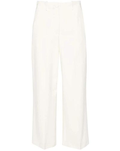 Erika Cavallini Semi Couture Cropped Trousers - White