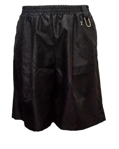 John Richmond Schwarze polyester-shorts ump24075be hb