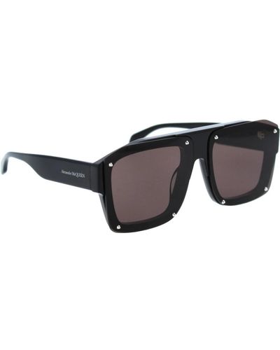 Alexander McQueen Ikonoische sonnenbrille mit garantie - Schwarz
