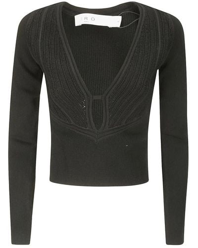 IRO V-Neck Knitwear - Black
