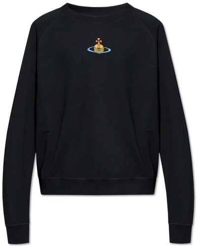 Vivienne Westwood Sweatshirt mit logo - Schwarz