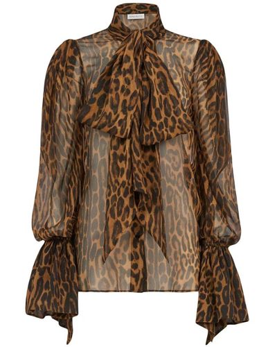 Nina Ricci Leopard ärmelloses top - Braun
