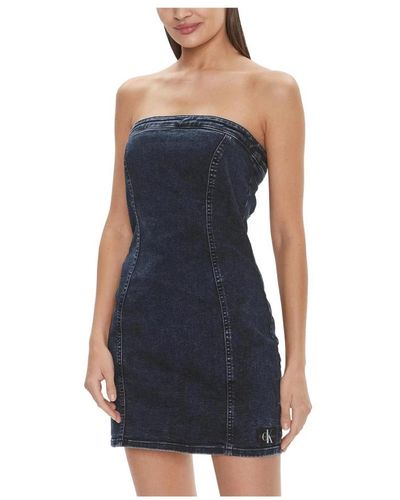 Calvin Klein Short Dresses - Blue