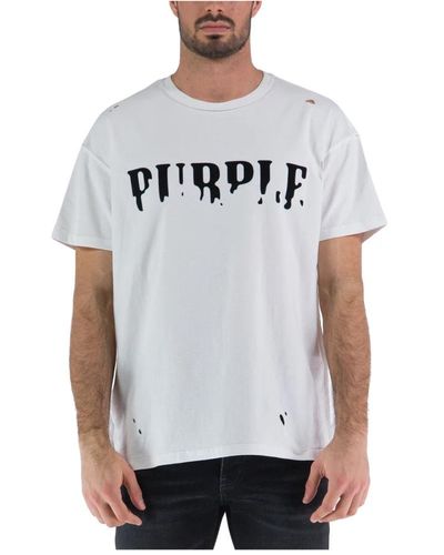 Purple Brand T-shirt p101 textured jersey - Grigio