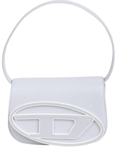 DIESEL Tasche mit logo-plakette und klappbarem griff - Weiß
