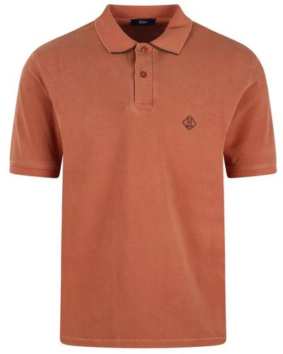 Herno Polo Shirts - Orange