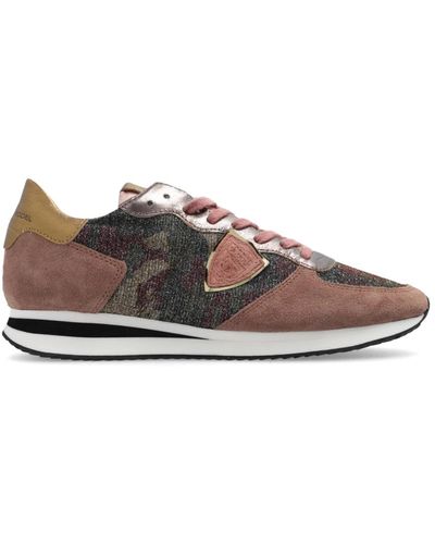 Philippe Model Sneakers trpx bajas marrón y rosa - Gris