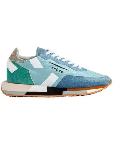 GHŌUD Glitter suede trainers - Blau