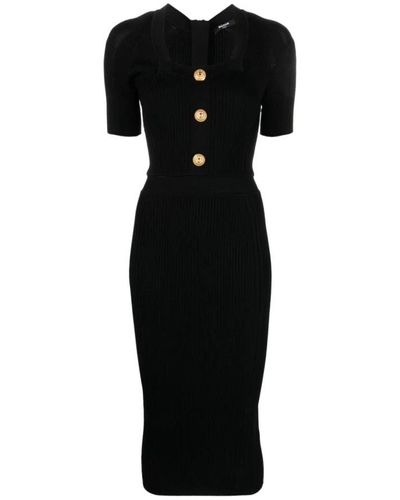 Balmain Knitted Dresses - Black