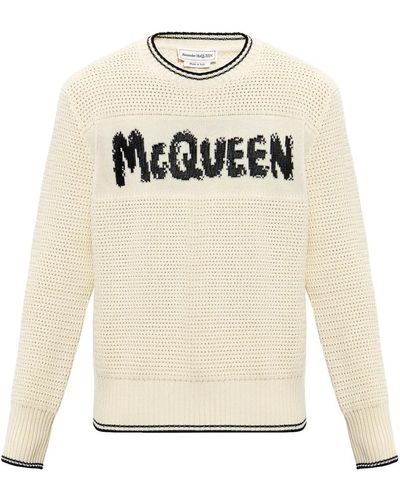 Alexander McQueen Round-Neck Knitwear - White