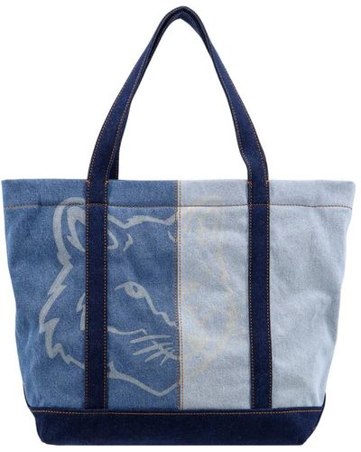 Maison Kitsuné Tote bags - Blu