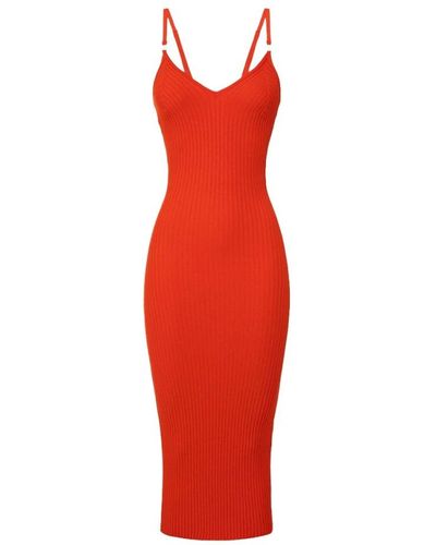 Elisabetta Franchi Knitted Dresses - Red