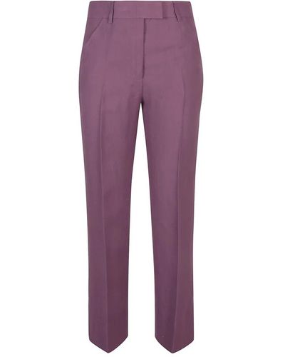True Royal Pantalones acampanados violeta corte regular bolsillos - Morado