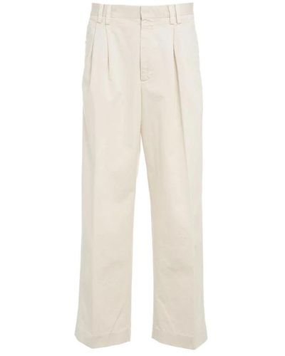 Closed Wide Trousers - White
