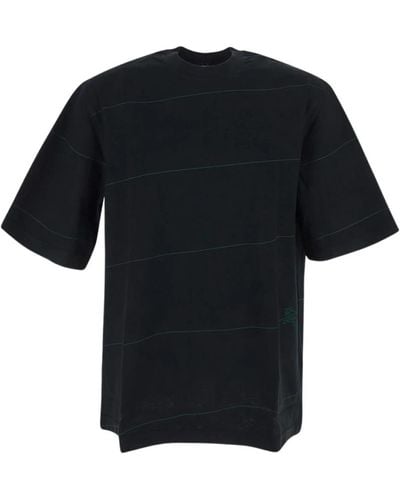 Burberry Baumwoll t-shirt im stil - Schwarz