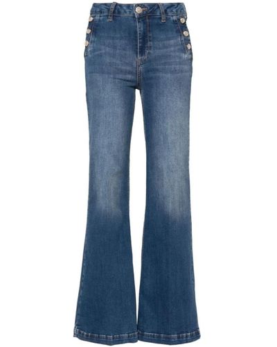 Liu Jo Blaue denim jeans mit applikation