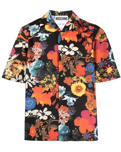 Moschino Camicia con stampa floreale e colletto alla camp - Multicolore