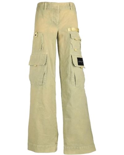 Off-White c/o Virgil Abloh Wide Trousers - Green