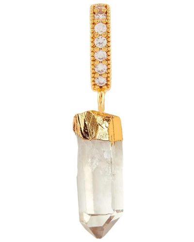Crystal Haze Jewelry Rock crystal anhänger mit pave-verbindung - Mettallic