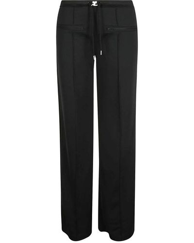 Courreges Straight Trousers - Black