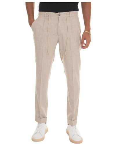 Gran Sasso Trousers with lace tie - Natur