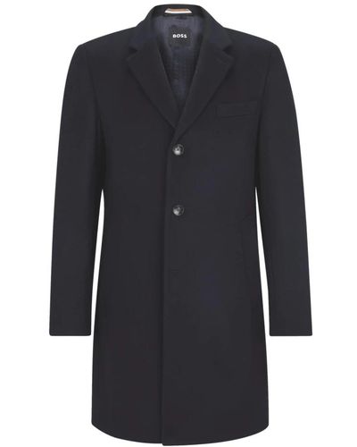 BOSS Coats > single-breasted coats - Bleu