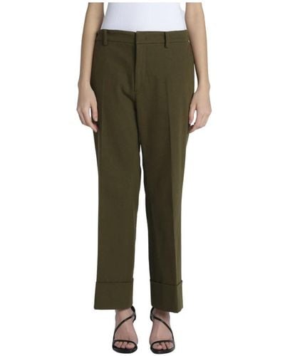 N°21 Straight Trousers - Green