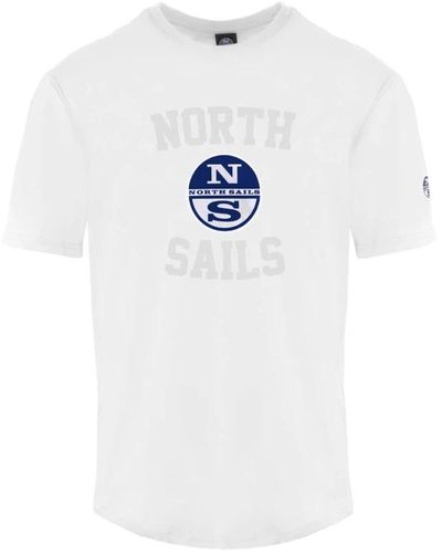 North Sails Rundhals bedrucktes t-shirt - Weiß