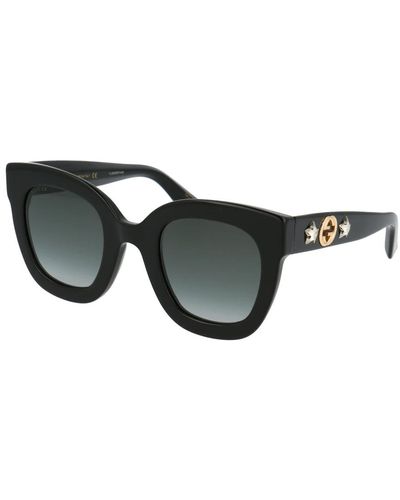 Gucci Stylische sonnenbrille gg0208s,oversized rechteckige sonnenbrille mit mutigem acetatrahmen und iconischem gg-logo - Schwarz