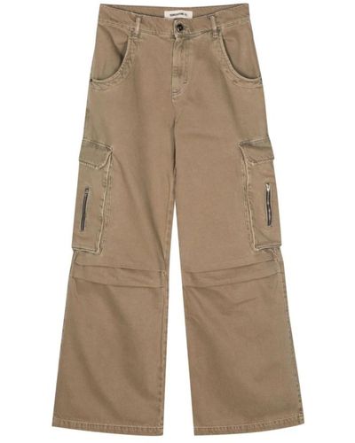 Semicouture Wide Trousers - Natural